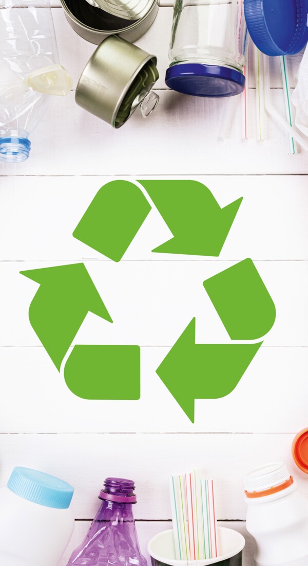 Grünes Recycling-Zeichen