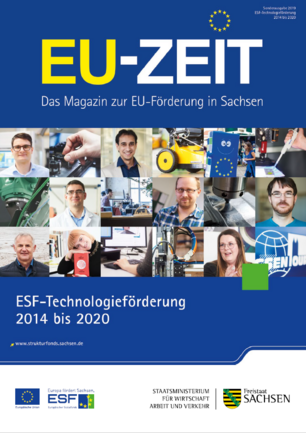 Titelblatt EU-Zeit Sonderausgabe ESF-Technologieförderung